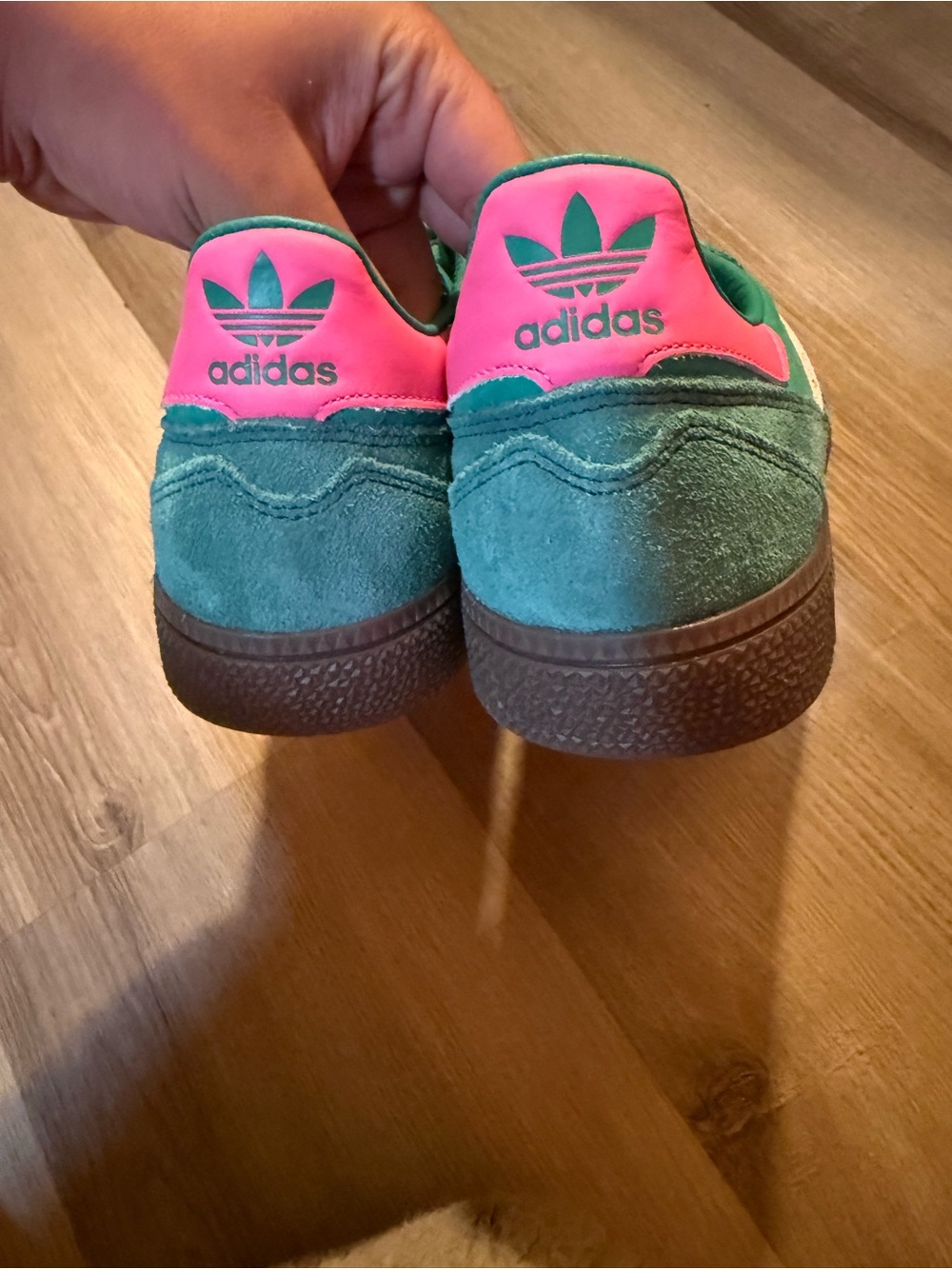 adidas Samba Teal Green with Hot Pink Accents - Picture 12 of 15